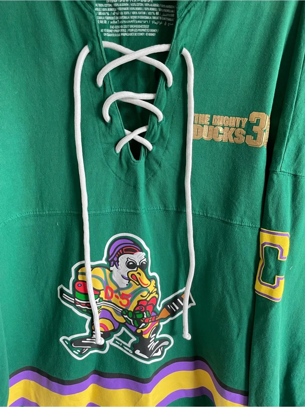 Disney Store Parks Might Ducks Spirit Jersey 30th Anniversary Adult Unisex